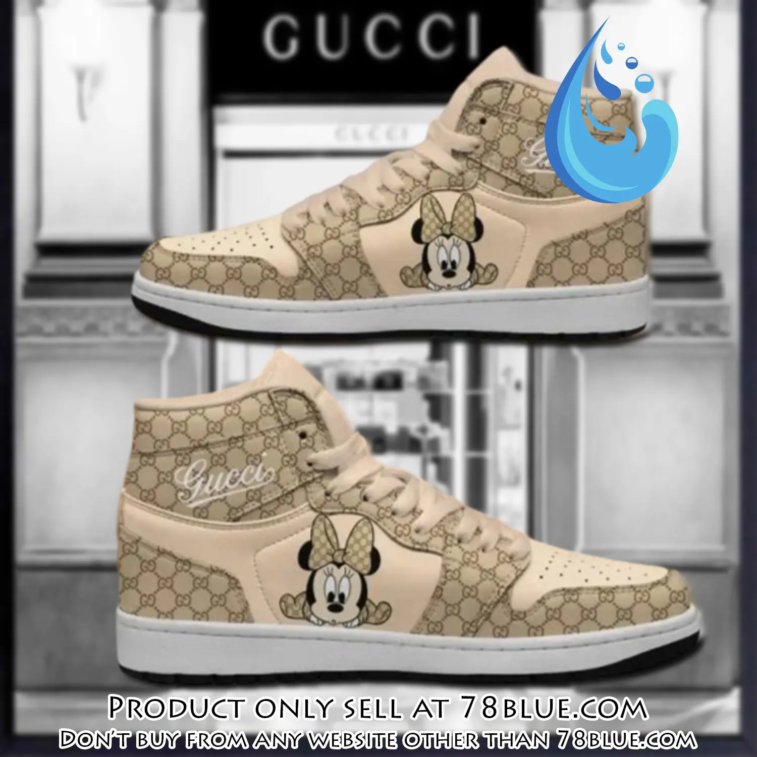 Gucci x mickey high air jordan sneakers shoes hot  disney gifts unisex 78b5119642